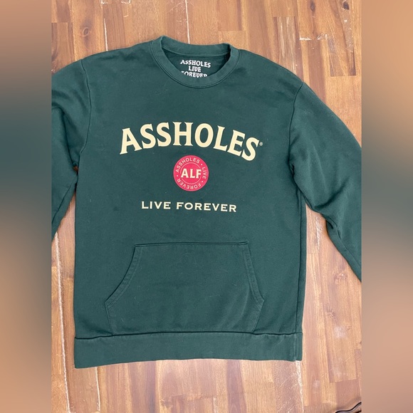 ALF Finegold Assholes*s Live Forever Irish Whiskey Pub Pullover Sweatshirt - Picture 1 of 4